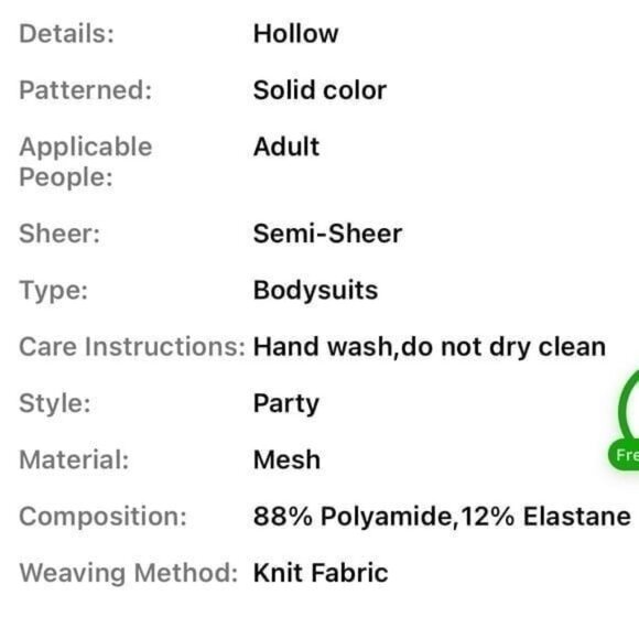 Black Pinstripe Sleeveless Fishnet Bodysuit - Picture 6 of 6